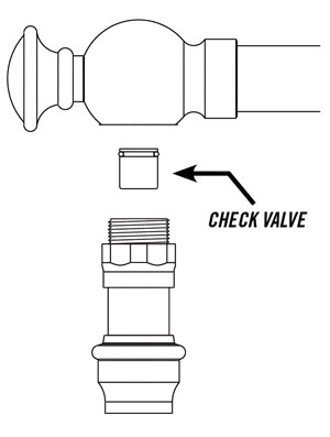 kitchen faucet check valve