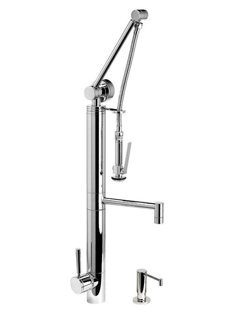 Contemporary Gantry Pull Down Faucet - 2pc. Suite