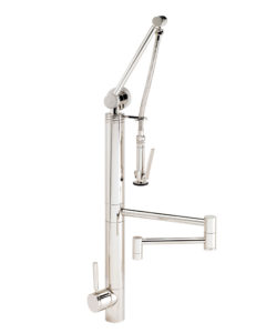 Contemporary Gantry Pull Down Faucet - 18" Articulated Spout