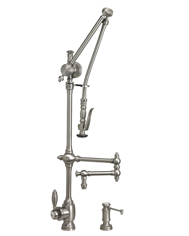 Traditional 12" Gantry Pull Down Faucet - 2pc. Suite