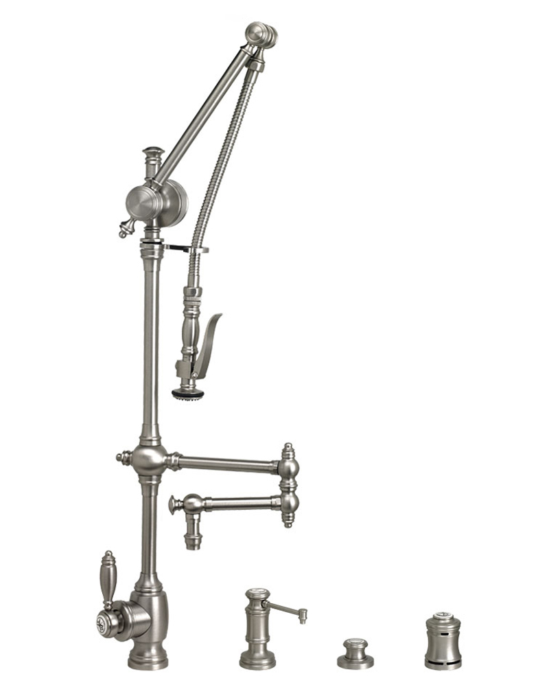 Traditional 12" Gantry Pull Down Faucet - 4pc. Suite