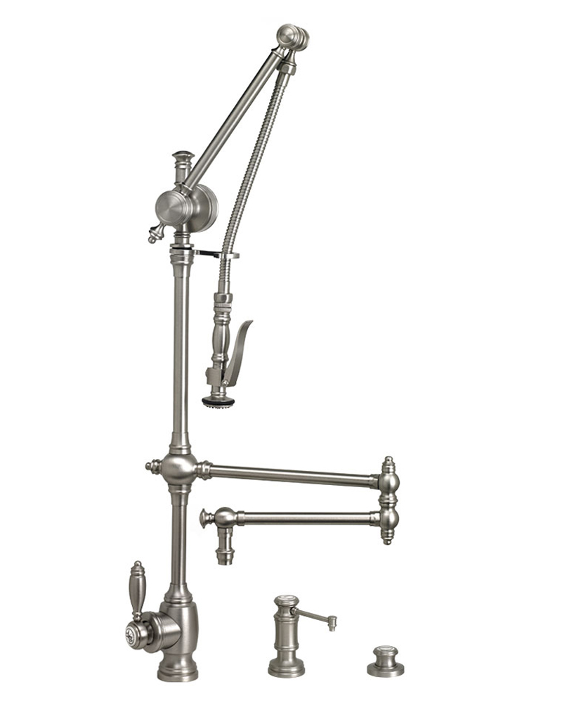 Traditional 18" Gantry Pull Down Faucet - 3pc. Suite