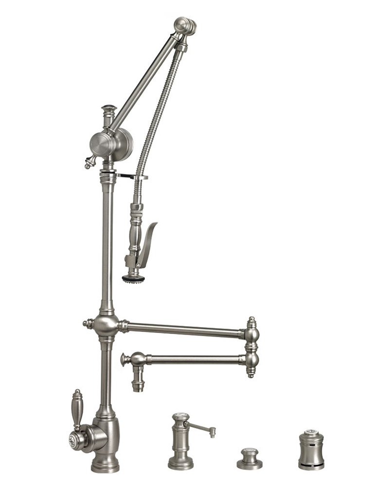 Traditional 18" Gantry Pull Down Faucet - 4pc. Suite