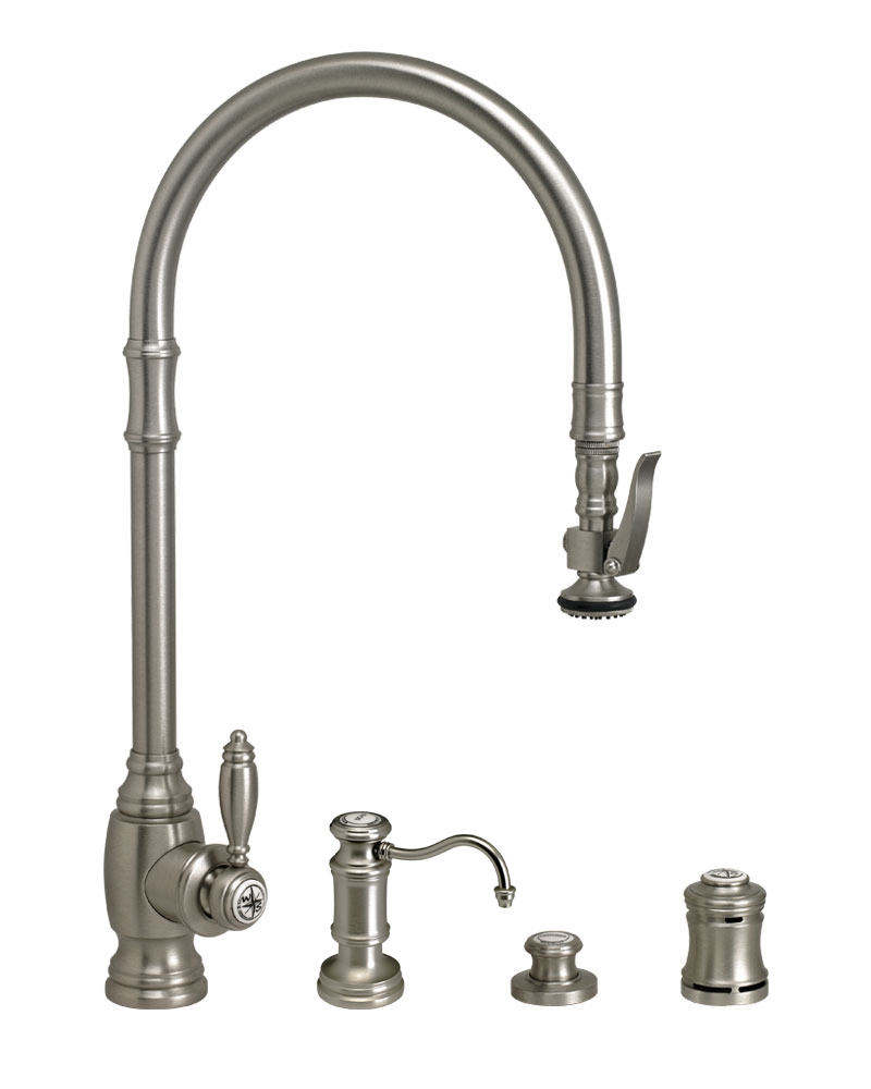 Traditional PLP Extended Reach Pull Down Faucet - 4pc. Suite