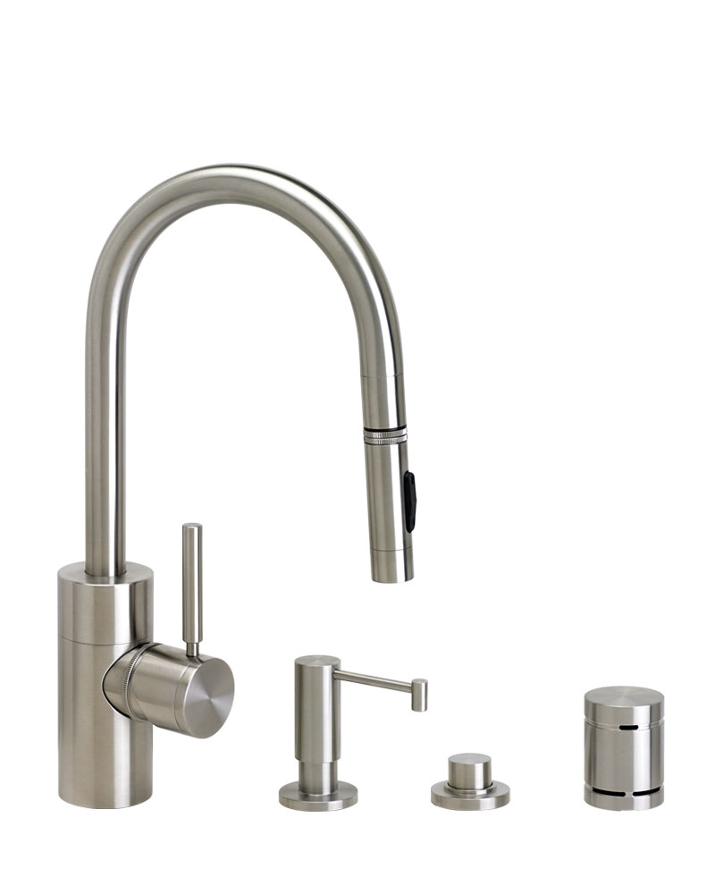 Contemporary PLP Prep Size Pull Down Faucet - 4pc Suite