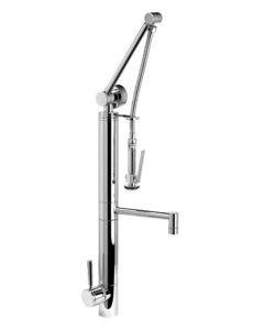 Contemporary Gantry Pulldown Faucet - Straight Spout