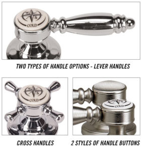 Waterstone bridge faucet handle options