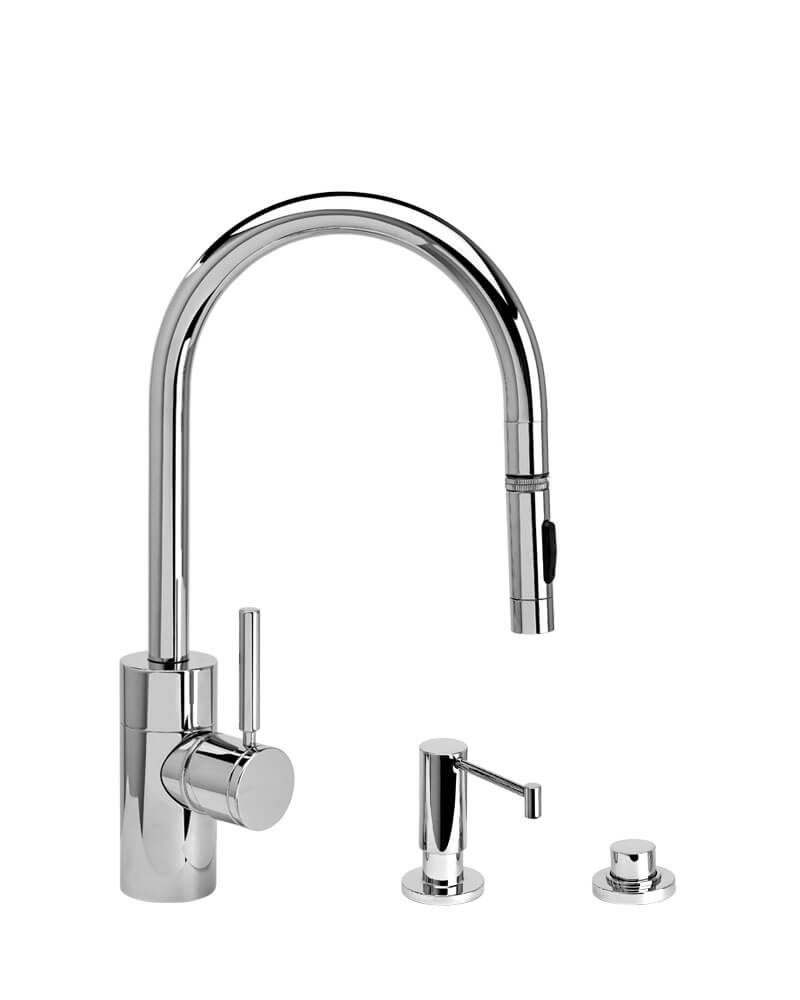 Waterstone Contemporary Pulldown Faucet - 3pc Suite