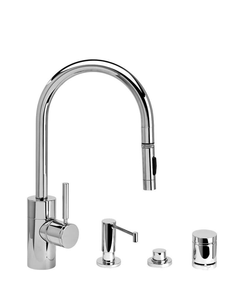 Waterstone Contemporary Pulldown Faucet - 4pc Suite