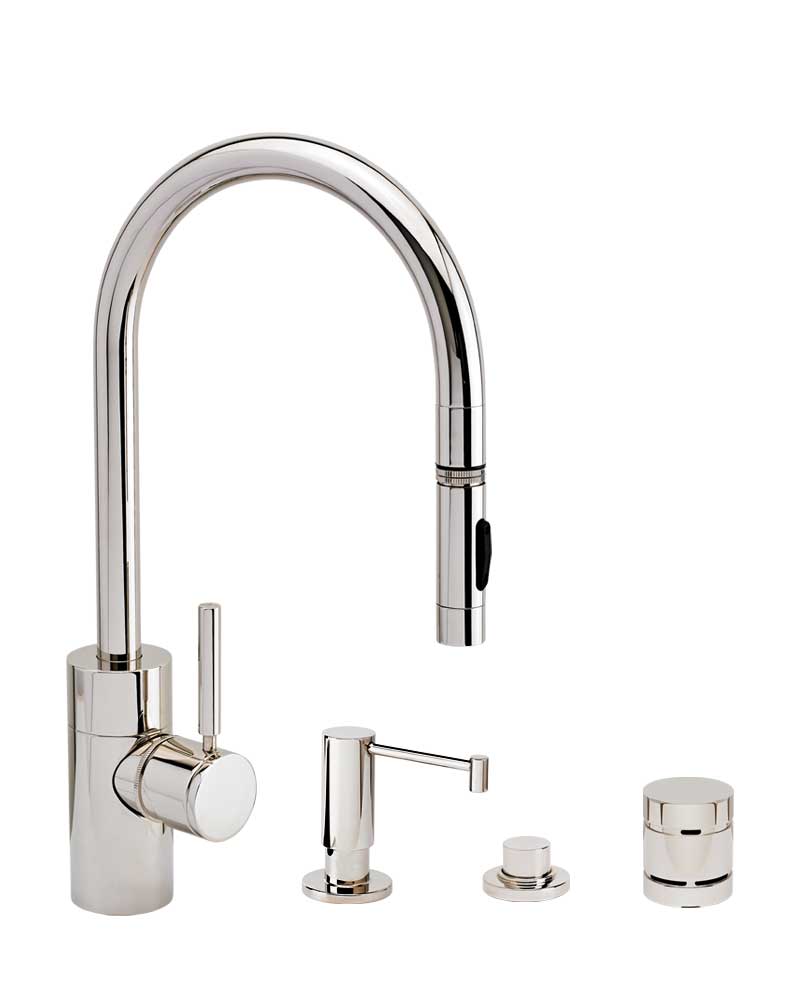 Waterstone Contemporary Pulldown Faucet 4pc suite 5400-4
