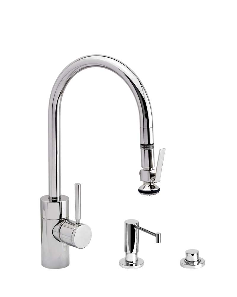 Waterstone Contemporary Pulldown Faucet 3pc Suite 5800-3