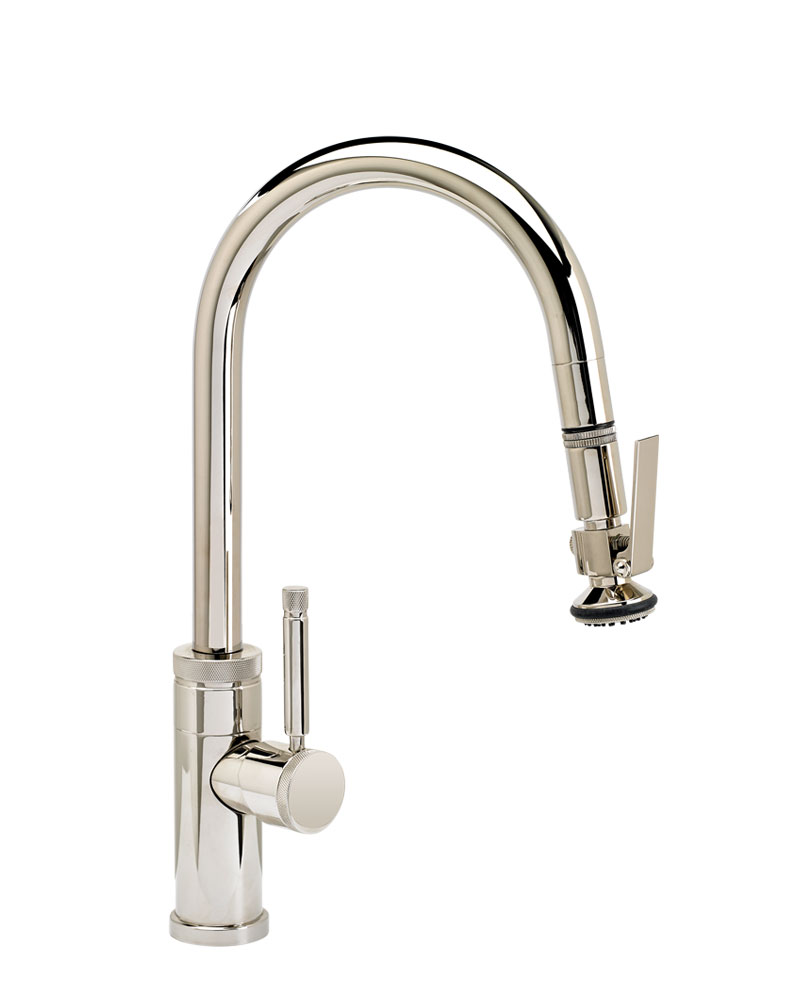 Waterstone Industrial Prep Size PLP Pulldown Faucet | Angled Spout 