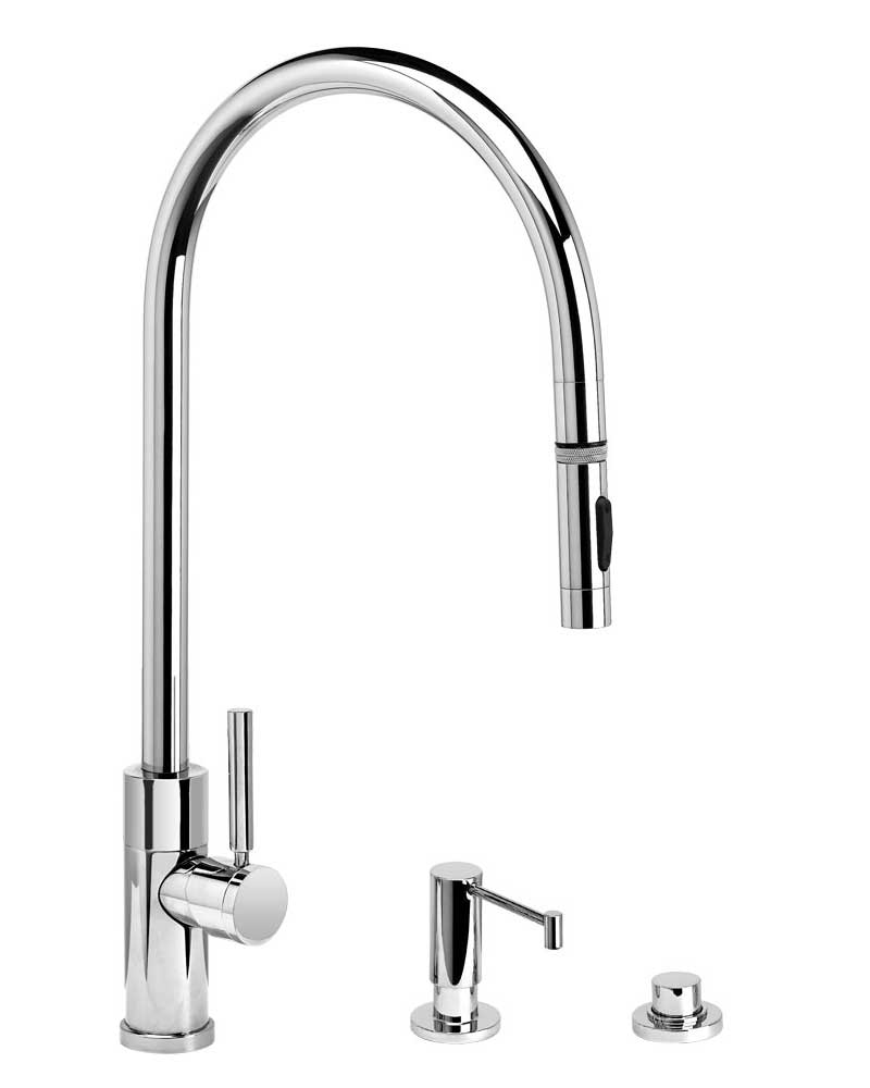 Waterstone Modern PLP Pulldown Faucet 3pc Suite 9350-3