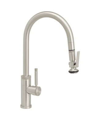 Waterstone Industrial PLP Pulldown Faucet - Lever Sprayer - Angled Spout