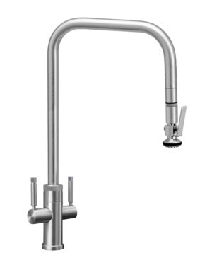 Waterstone Two Handle Fulton Industrial Extended Reach PLP Faucet - Lever Sprayer
